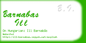 barnabas ill business card
